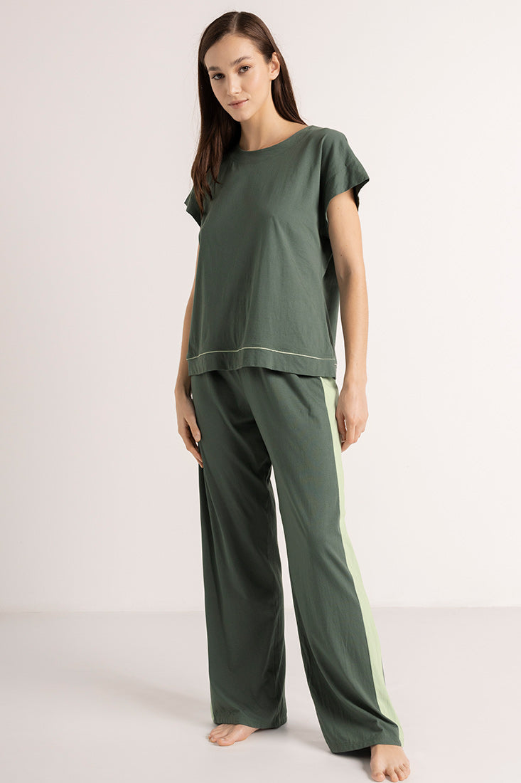 Pijama pantalon con camisa manga corta – Options1